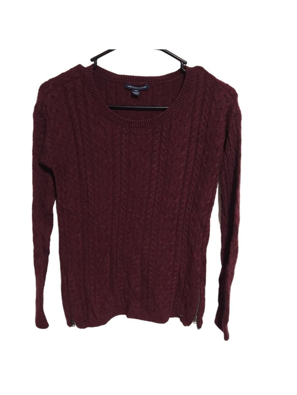 American Eagle Sweater Womens Size Medium Red Long Sleeve Pullover Holiday
